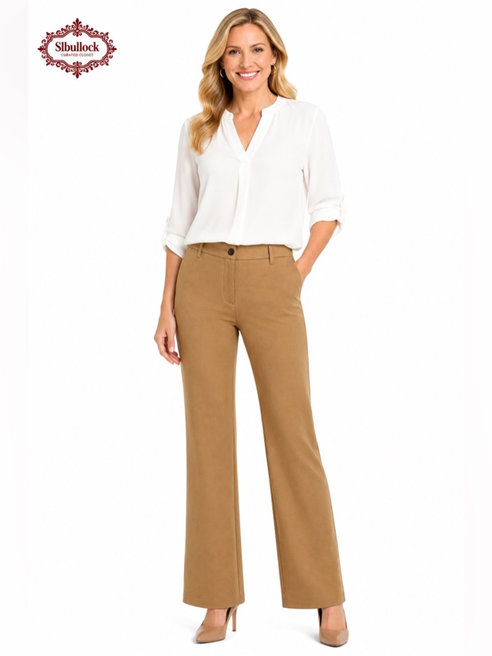 P19 LOFT Katie Wide Leg Knit Trouser Pants Size 12 NWOT Side Button Detail